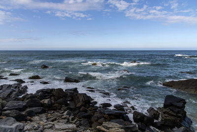 Scenic view of sea against sky