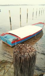 Wooden post on wooden post