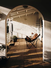Man sitting on chair