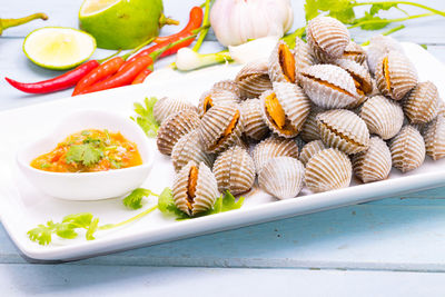 Close-up of fish in plate