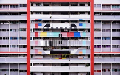 Full frame shot of residential building