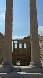 Low angle view of historical building