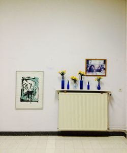 Close-up of potted plant on wall