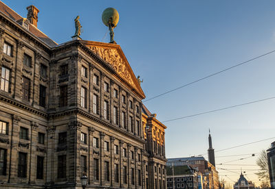 Low angle view of buildings against sky