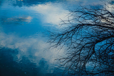 Reflection of sky in lake