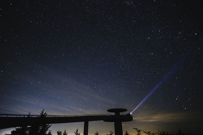 Low angle view of stars in sky at night