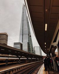 View of railroad station platform