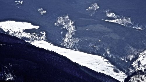 Scenic view of snow covered mountain