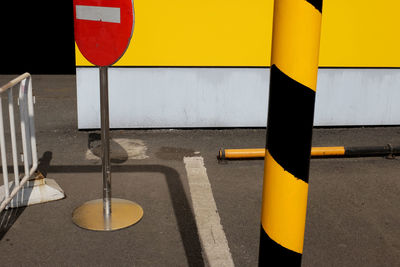 Close-up of road sign