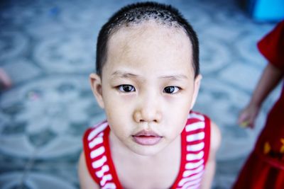 Close-up portrait of young woman