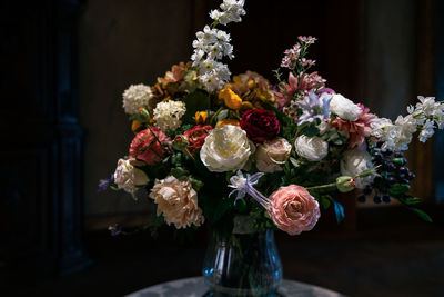 Close-up of flowers in vase at home