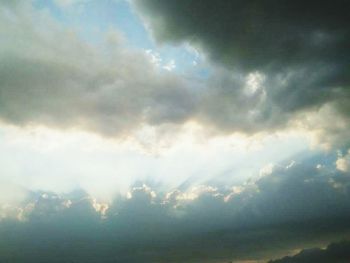 Low angle view of cloudy sky