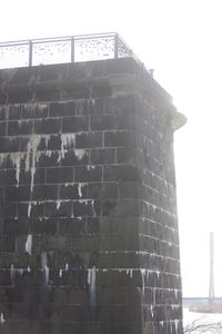 Low angle view of building against clear sky