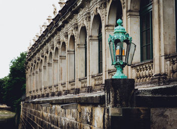 Low angle view of statue of historic building