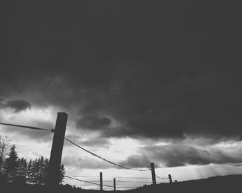 Scenic view of silhouette landscape against sky