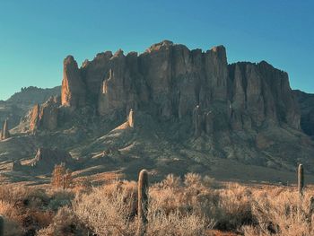Rock formations on mountain