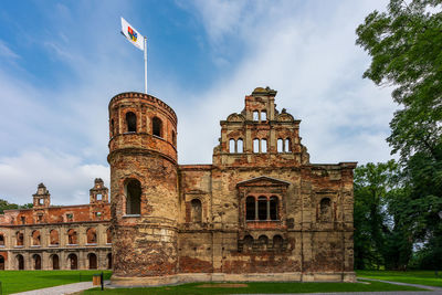 Low angle view of historical building against sky