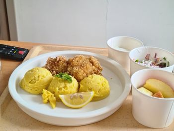 Close-up of food in plate