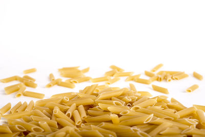 Close-up of food against white background