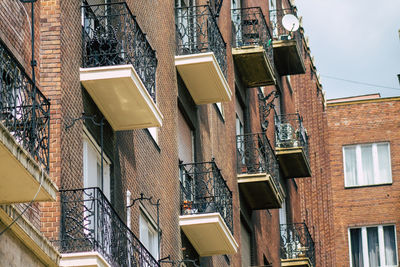 Low angle view of residential building against sky