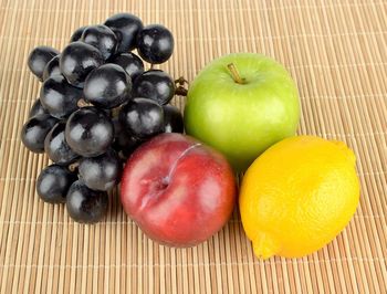 Close-up of apples on table