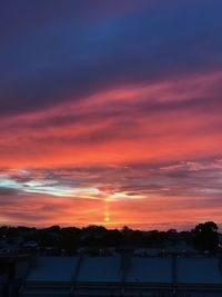 Scenic view of dramatic sky during sunset
