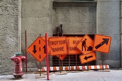 Information sign on wall