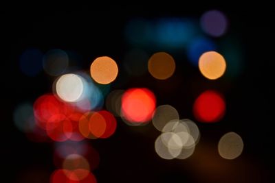 Defocused lights at night