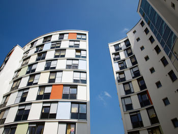 Low angle view of modern building against sky