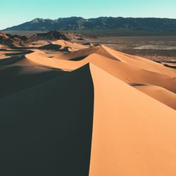 Scenic view of desert against sky