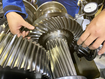 Midsection of man working