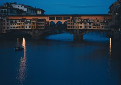 Arch bridge over river