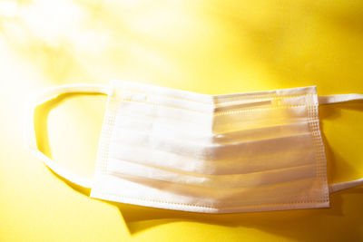 High angle view of drink on table