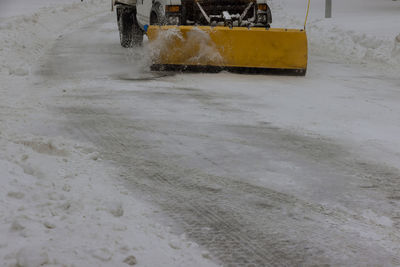 Fire hydrant on road in city