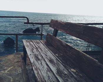 Wooden pier on sea