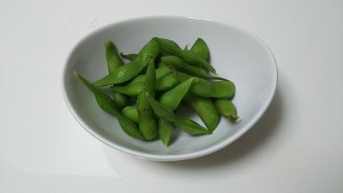 High angle view of salad in bowl