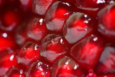 Full frame shot of pomegranate seeds