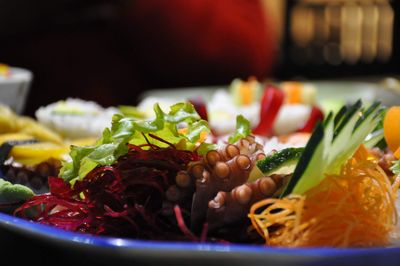 Close-up of meal served in bowl