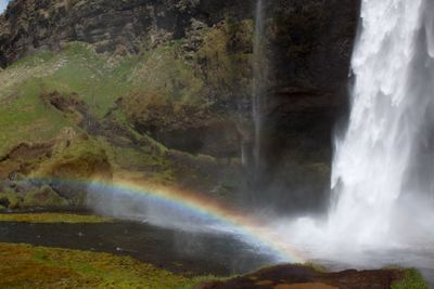 Scenic view of waterfall