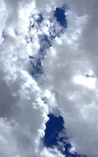 Low angle view of cloudy sky