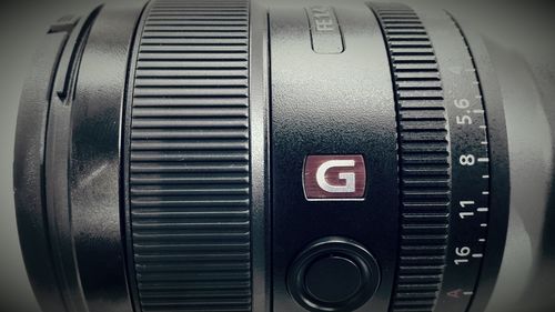 Close-up of camera