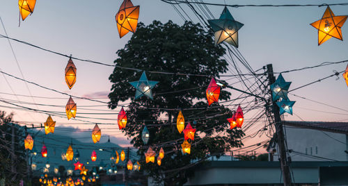 Low angle view of street light