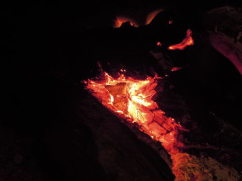 Campfire at night