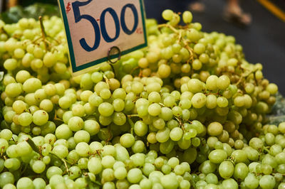 Close-up of fruits for sale at market stall