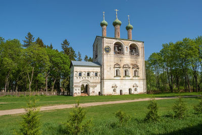 One of the corners in the borisoglebsky monastery yaroslavl region, russia. 