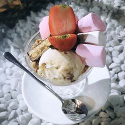 Close-up of ice cream in bowl