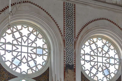 Low angle view of ceiling of building