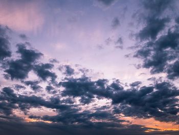 Low angle view of cloudy sky