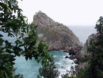 Rock formations in sea