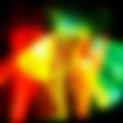 Defocused image of multi colored lights